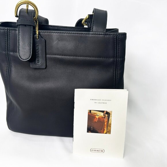 Vintage Coach 4157 SoHo Waverly Buckle Shoulder Bag Black Leather NWOT - Picture 9 of 16